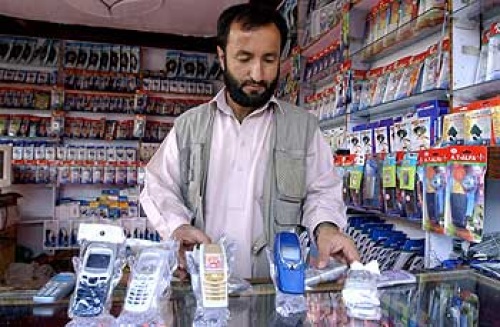 Afghani Cell Dealer, Image from The Cutting Edge News